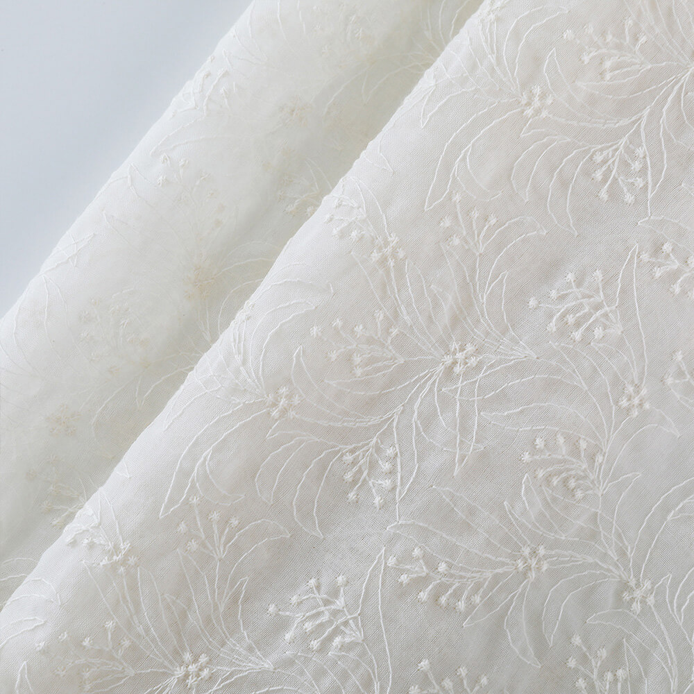 Embroidered Fabric All-Over Water Soluble Cotton for Women's Wear Whol 2